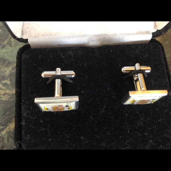Link Up Cards Cufflinks, New In Box - Picture 2 of 9